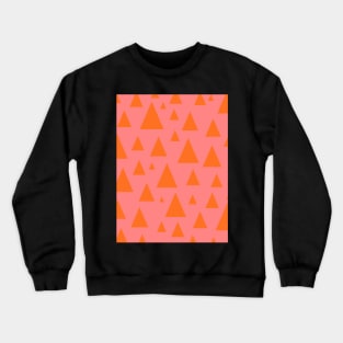 Pink and Orange Triangle Polka Dot Crewneck Sweatshirt